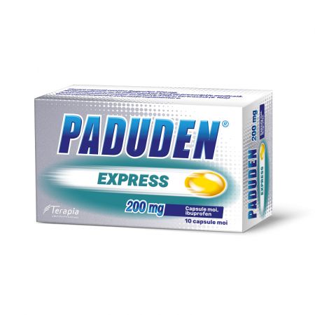 Analgezice - Paduden express, 200 mg, 10 capsule moi, Terapia, sinapis.ro