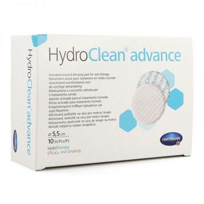 Plasturi si pansamente - Pansament activat pentru terapia umedă HydroClean Advance 5.5 cm, 10 bucăți, Hartmann, sinapis.ro