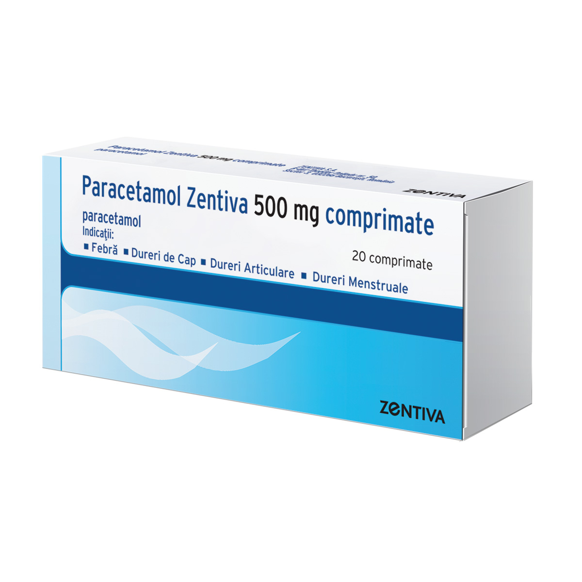 Analgezice - Paracetamol 500 mg comprimate, Zentiva, sinapis.ro