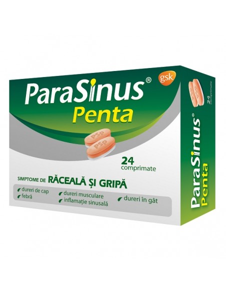 Raceala si gripa - ParaSinus Penta, 24 comprimate, sinapis.ro