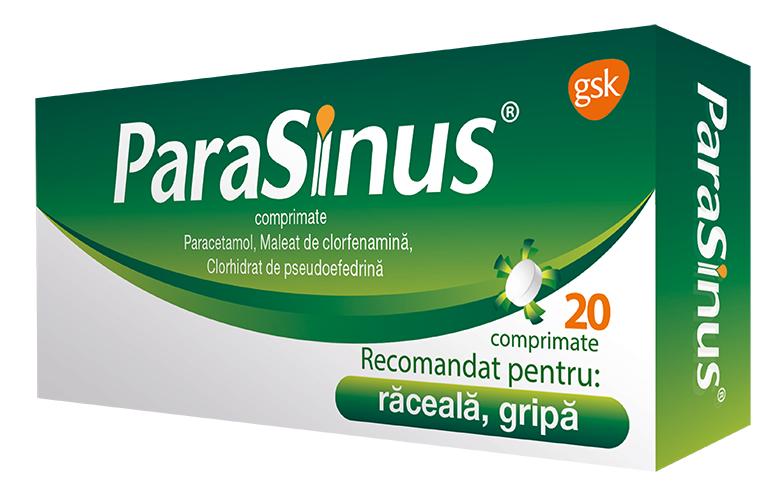 Raceala si gripa - Parasinus, 20 comprimate, sinapis.ro