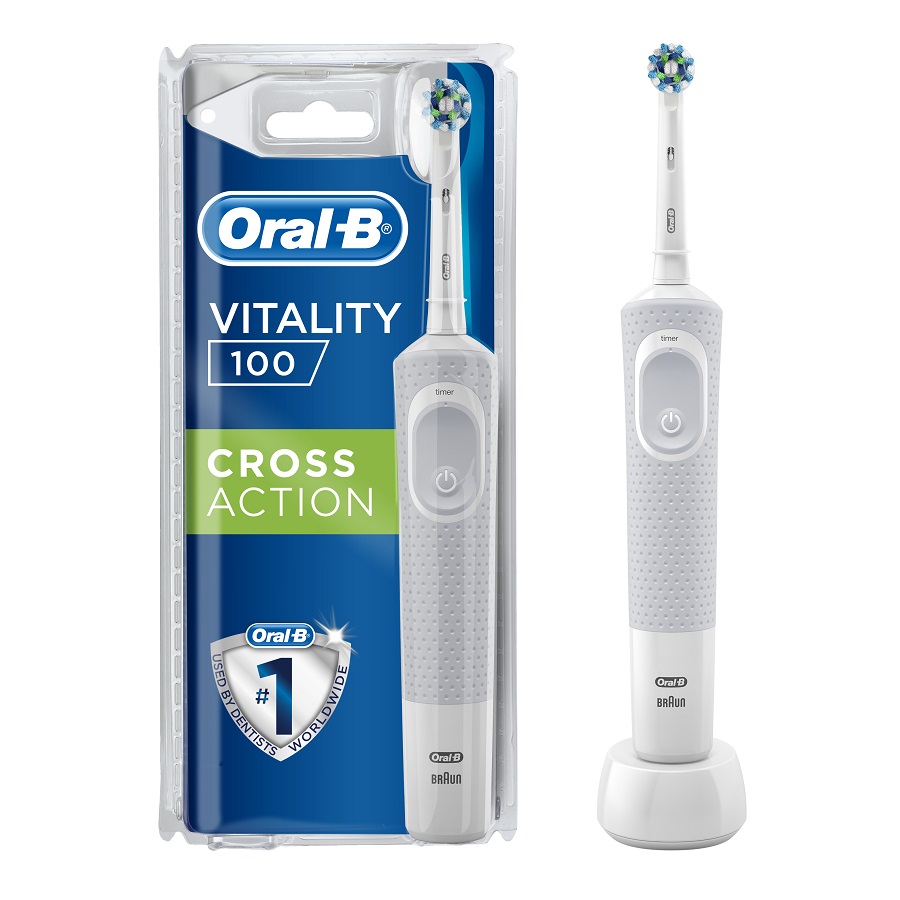 Periuta de dinti - Perie electrică Oral B Vitality 100 Sensi UltraThin D100.413.2 Cross Action, Procter & Gamble, sinapis.ro