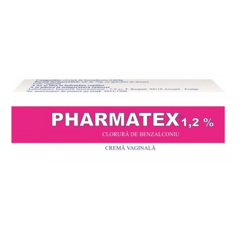 Anticonceptionale - Pharmatex, 12mg/g, 72g, cremă vaginală, Innotech, sinapis.ro