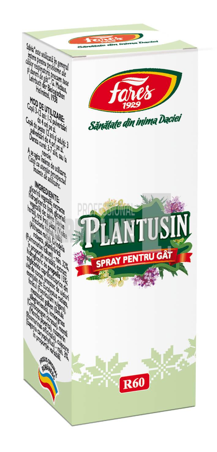 Dureri de gat - Plantusin, R60, spray gât, 20ml, Fares, sinapis.ro