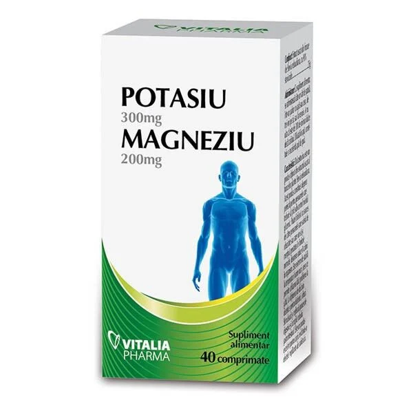 Adulti - Potasiu magneziu, 40 comprimate, Viva Pharma, sinapis.ro
