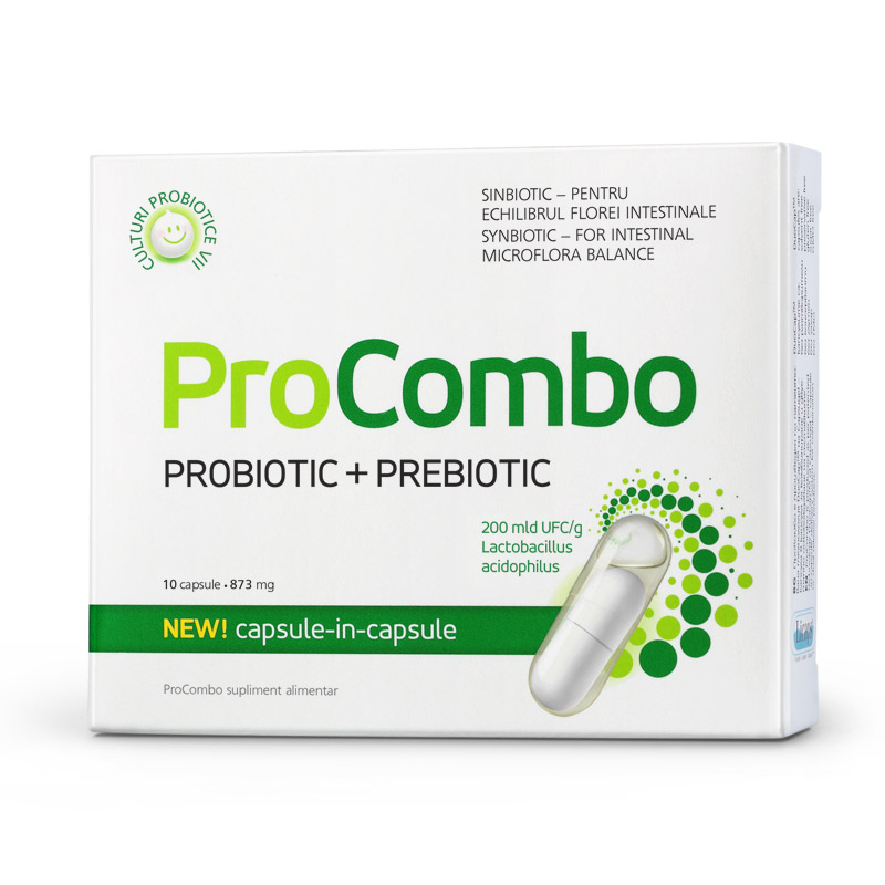  - ProCombo, probiotic și prebiotic, 10 capsule, Vitaslim, sinapis.ro