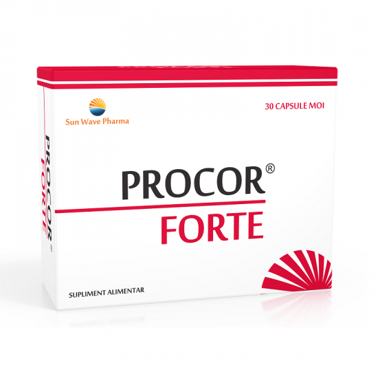 Cardiace-tensiune - Procor Forte, 30 capsule, Sun Wave Pharma, sinapis.ro
