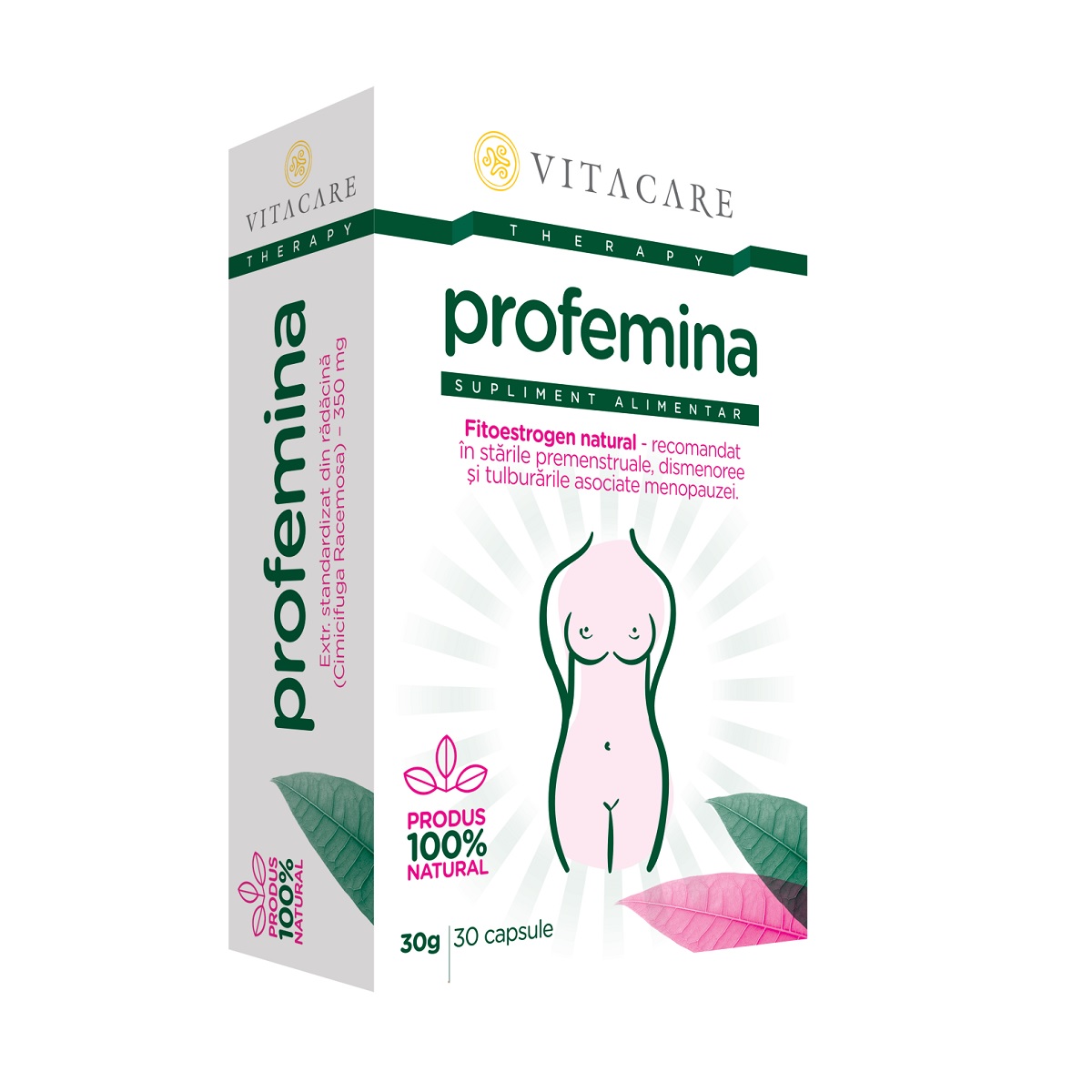 Menopauza si premenopauza - Profemina, 30 capsule, Vitacare, sinapis.ro