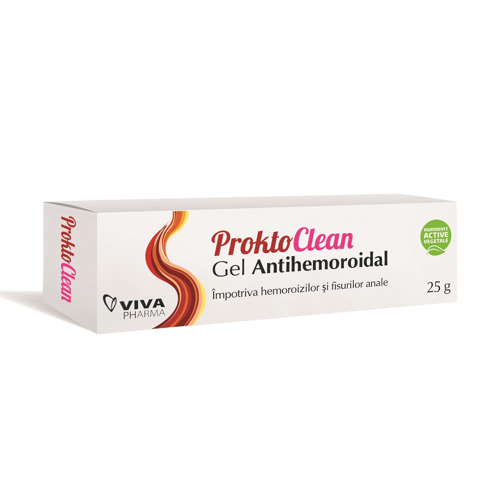 Hemoroizi - ProktoClean gel antihemoroidal, 25 g, Viva Pharma, sinapis.ro