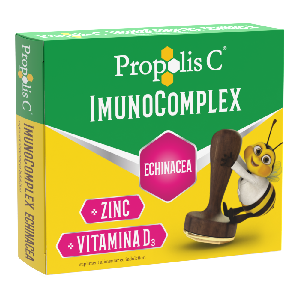 Raceala si gripa - Propolis C ImunoComplex echinacea, 20 comprimate, Fiterman, sinapis.ro