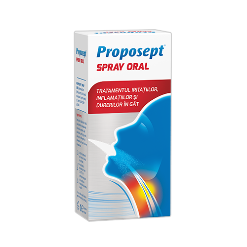 Dureri de gat - Proposept spray oral 20ml, sinapis.ro