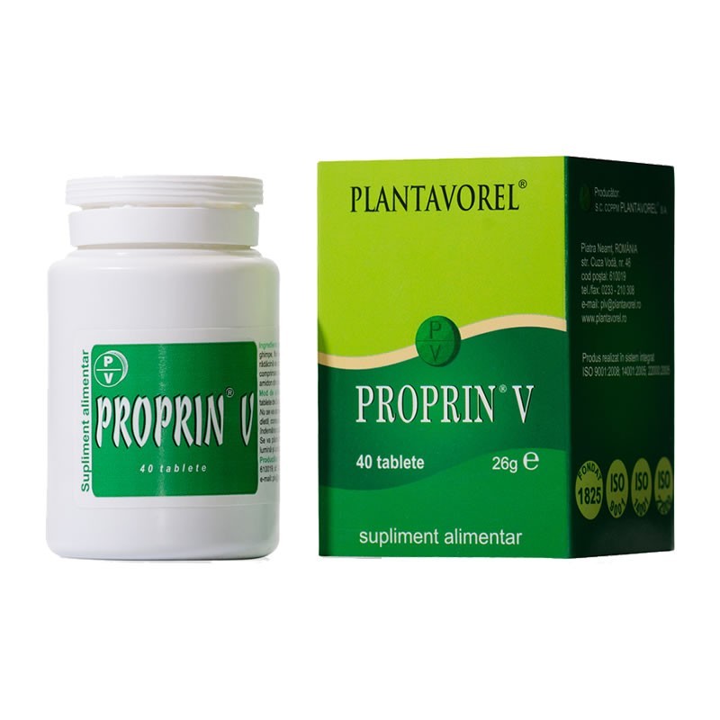 Prostata - Proprin V, 40 tablete, Plantavorel, sinapis.ro
