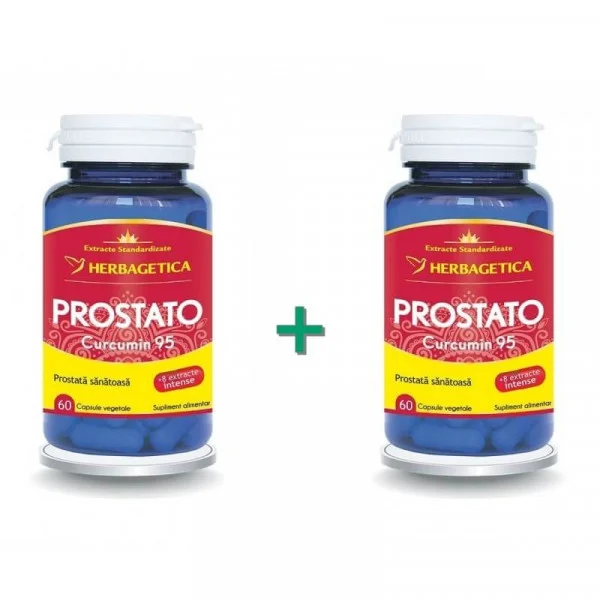 Prostata - Prostato Curcumin 95,  60 + 60 capsule, Herbagetica, sinapis.ro