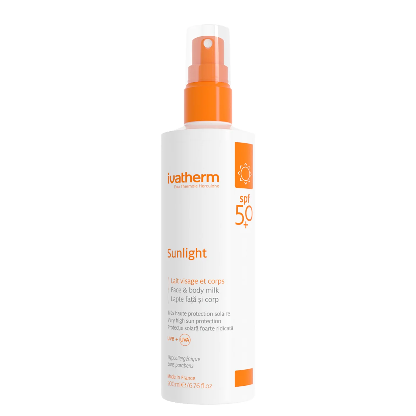 Produse cu SPF pentru fata - Ivatherm Sunlight Adulti SPF50, 200ml, sinapis.ro