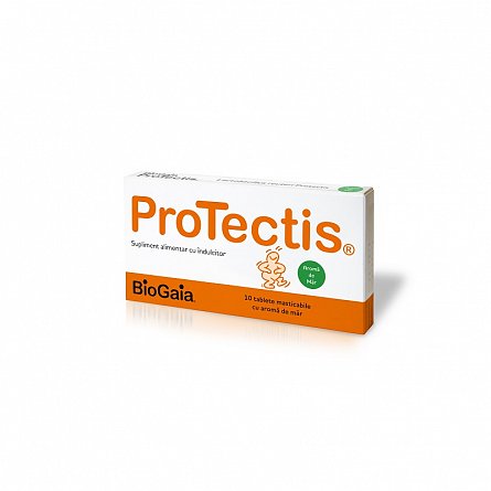 Probiotice si Prebiotice - Protectis BioGaia, 10 tablete masticabile cu aromă de măr, sinapis.ro