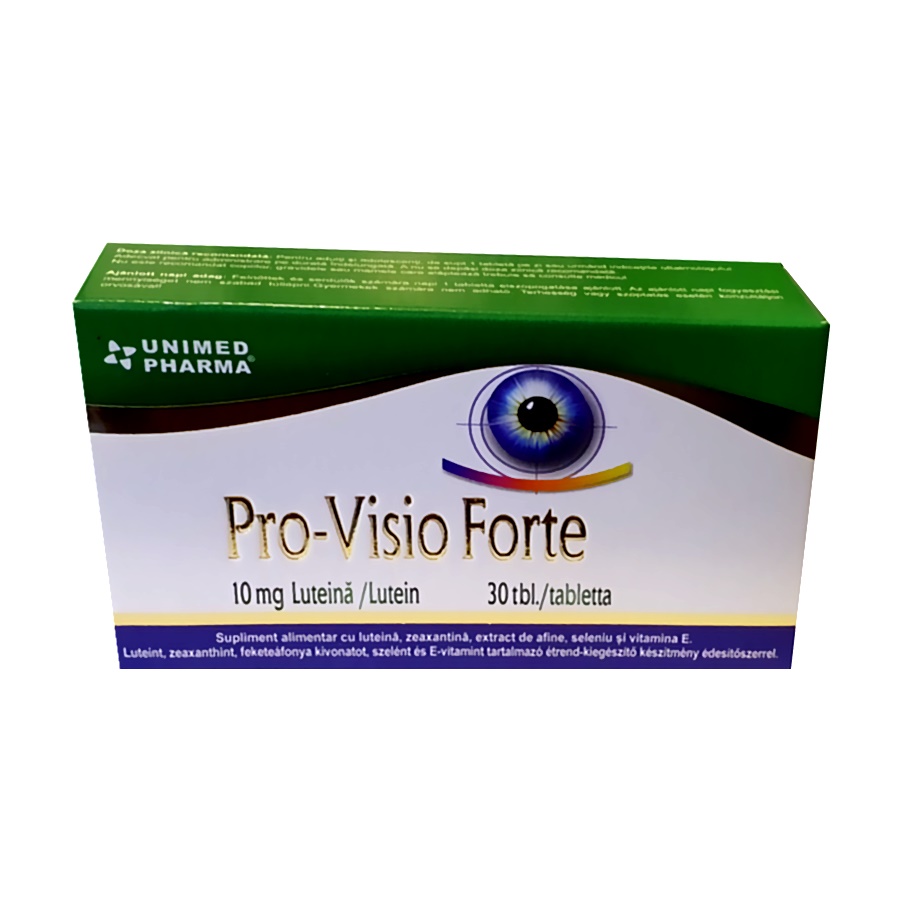 OFTAMOLOGIE - Pro-Visio Forte 10mg luteină, 30 tablete, Unimed Pharma, sinapis.ro