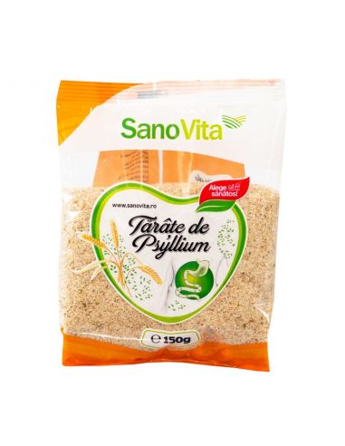 FAINA SI TARATE - Psyllium tărâțe 150g, SanoVita, sinapis.ro