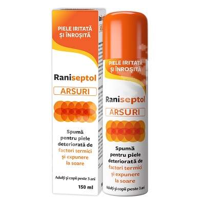Alte afectiuni ale pielii - Raniseptol ARSURI spuma, 150 ml, Zdrovit, sinapis.ro