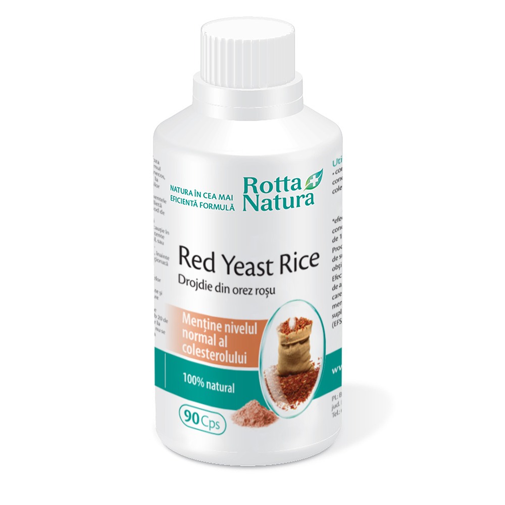 Anticolesterol - Red Yeast Rice 635, 90 capsule, Rotta Natura, sinapis.ro