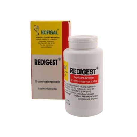 Enzime digestive - Redigest, 30 comprimate masticabile, Hofigal, sinapis.ro