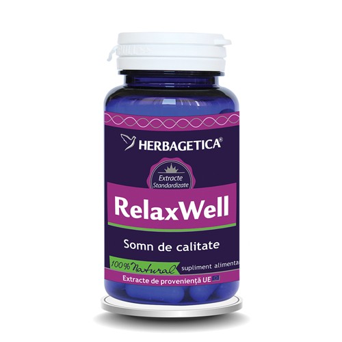 Sedative - Relax well 60 capsule, Herbagetica, sinapis.ro