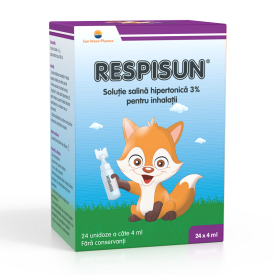Solutii nazale - Respisun soluție salina hipertonică 3%, 24 doze, Sun Wave Pharma, sinapis.ro
