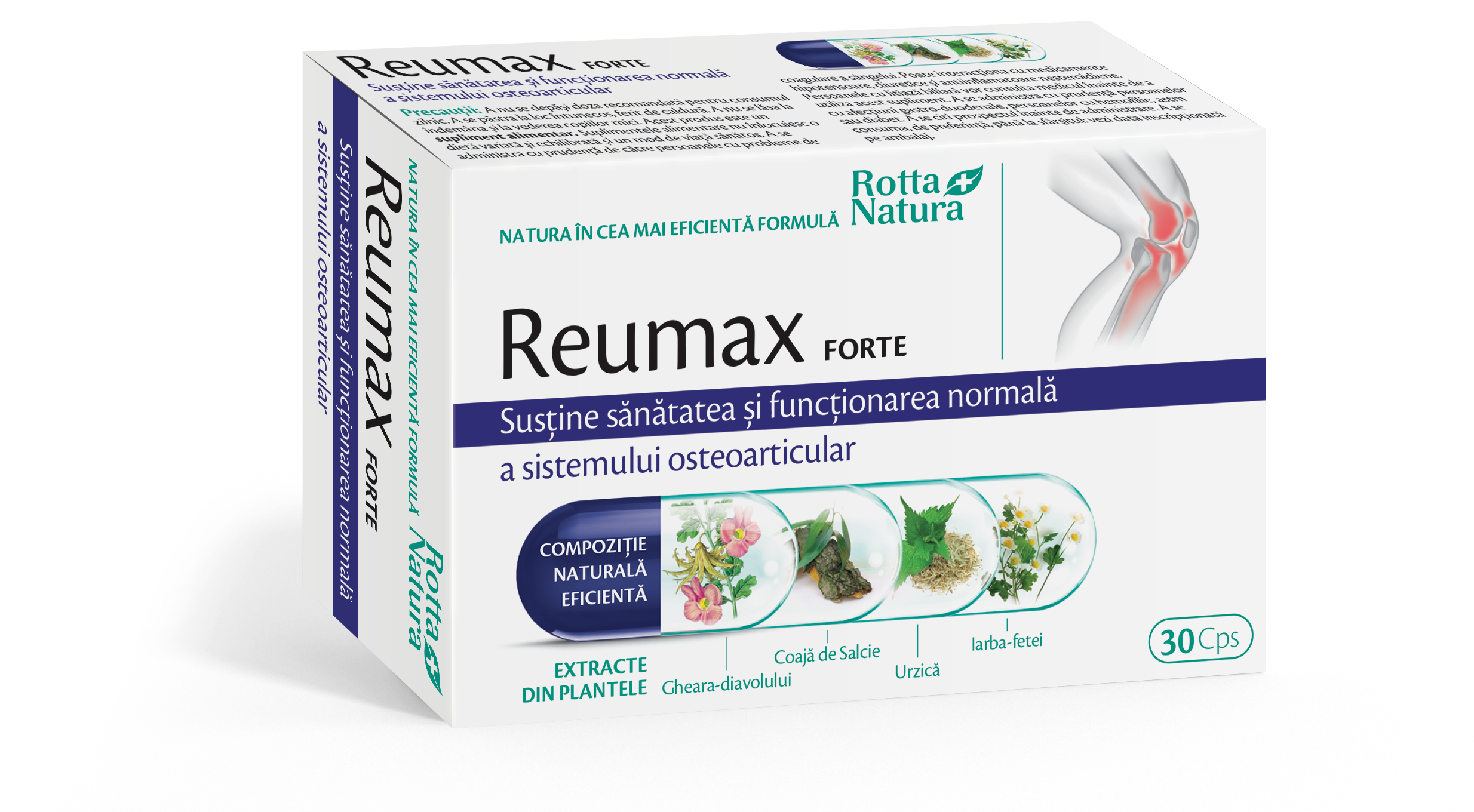 Articulatii si sistem osos - Reumax forte, 30 capsule, Rotta Natura, sinapis.ro