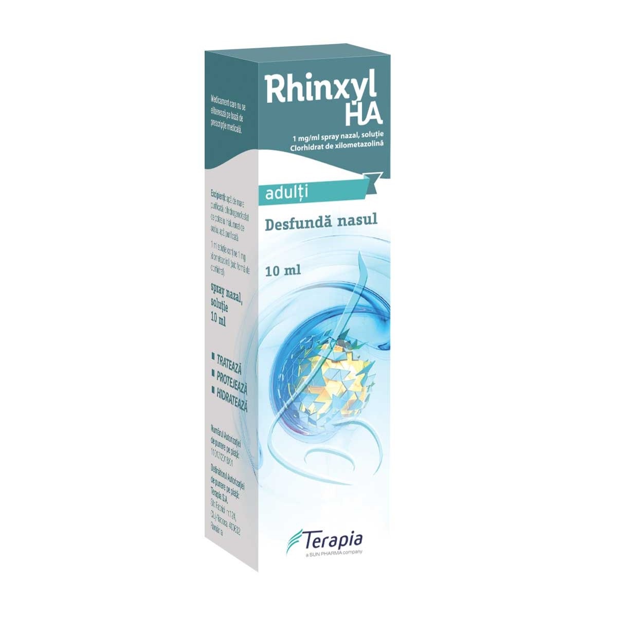 Solutii nazale - Rhinxyl Ha Adulți 0.1% picături, 10ml, Terapia, sinapis.ro