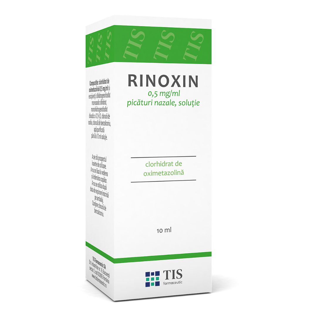 Solutii nazale - Rinoxin 0,5mg/ml, picături nazale, Tis, sinapis.ro