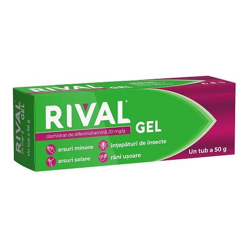 Arsuri - Rival 20 mg/g gel 50g, Fiterman, sinapis.ro