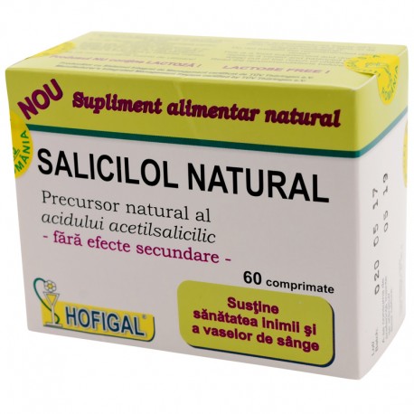 Raceala si gripa - Salicilol natural, 60 comprimate, Hofigal, sinapis.ro
