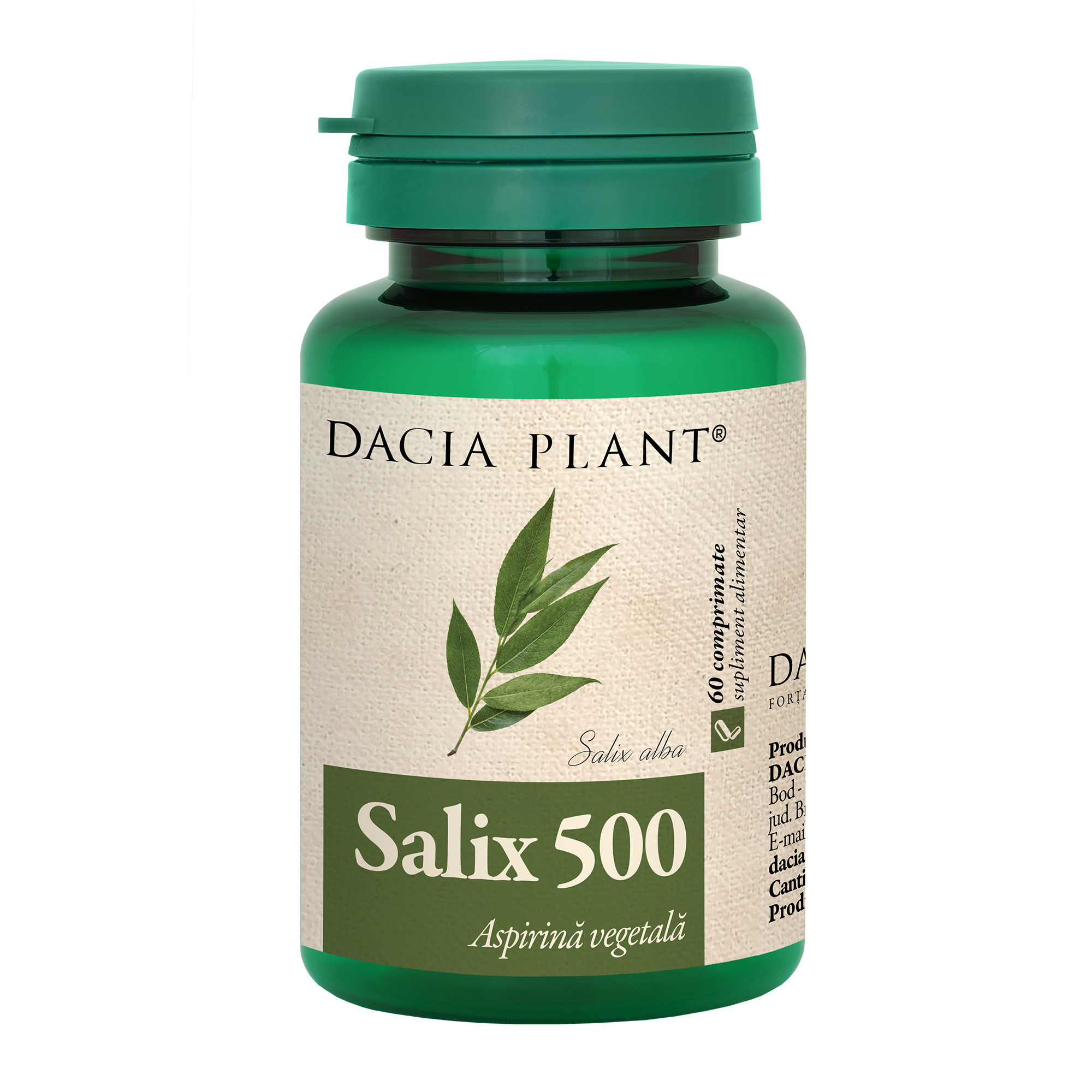 Dureri musculare - Salix, 60 comprimate, Dacia Plant, sinapis.ro