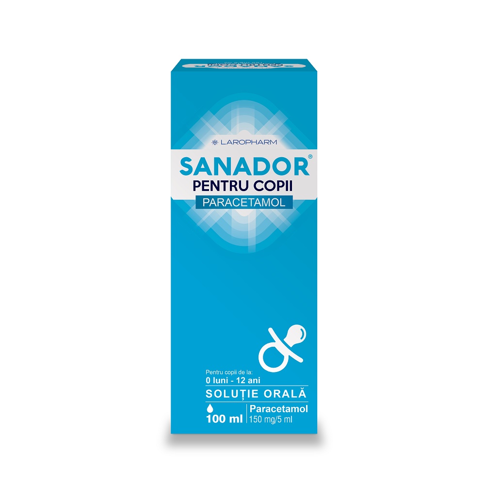 Raceala si gripa - Sanador sirop pentru copii 150mg/5ml, 100ml, Laropharm, sinapis.ro