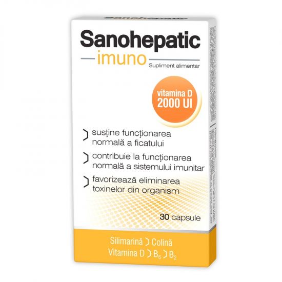 SUPLIMENTE - Sanohepatic IMUNO, 30 capsule, Natur Produkt, sinapis.ro