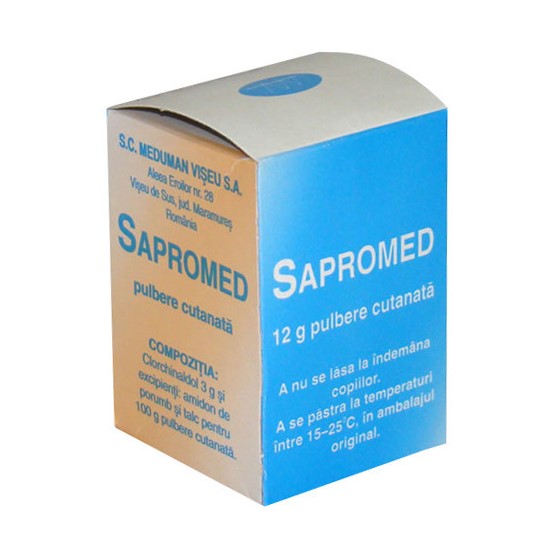 Diverse afectiuni ale pielii - Sapromed 3%, pulbere cutanată, Meduman, sinapis.ro