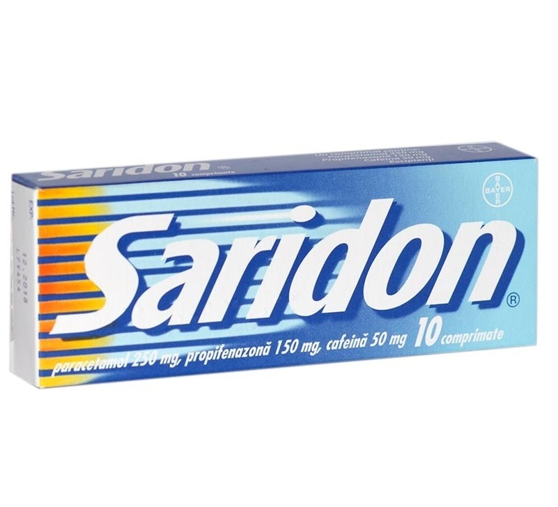 Antalgice - Saridon, 10 comprimate, sinapis.ro