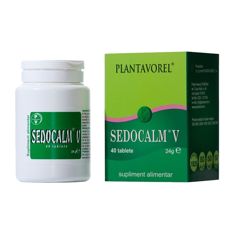 Sedative - Sedocalm V, 40 tablete, Plantavorel, sinapis.ro