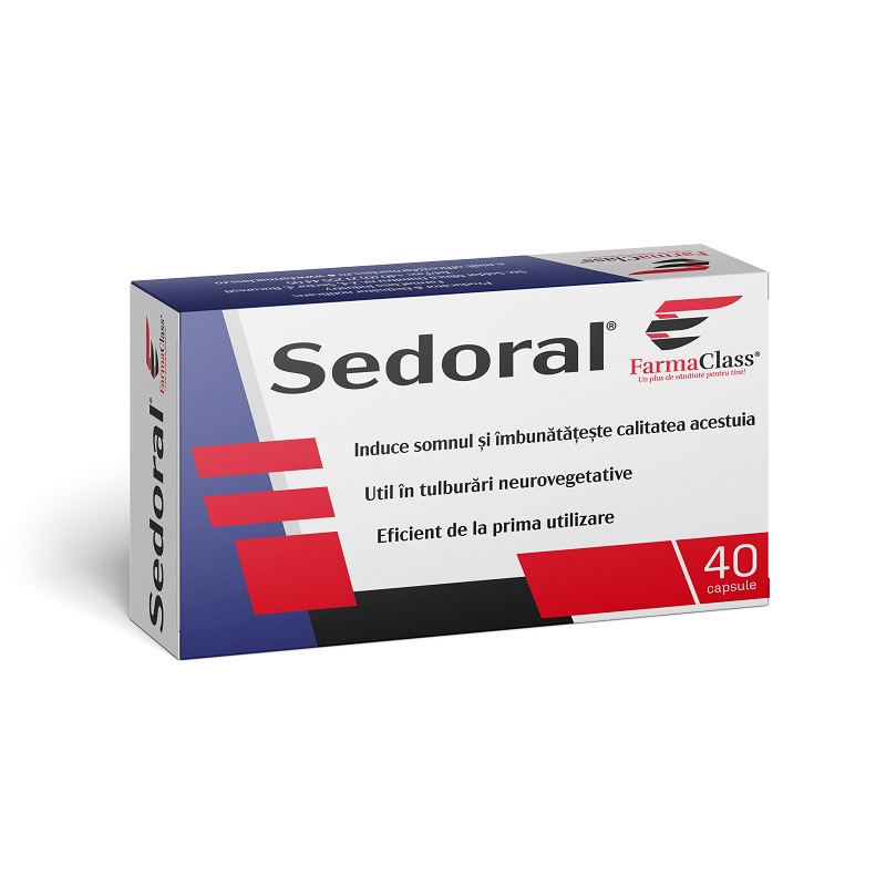 Sedative - Sedoral 40 capsule, FarmaClass, sinapis.ro