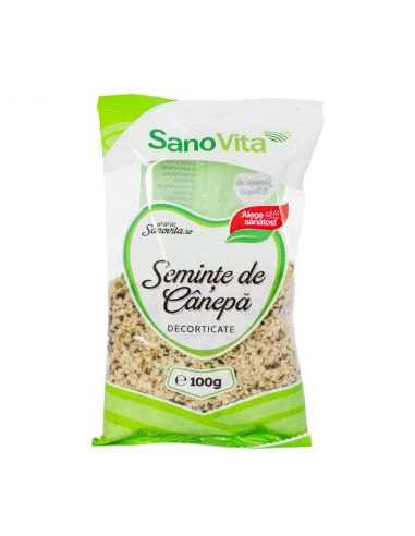 SEMINTE SI NUCI - Semințe de cânepă decorticată 100g, SanoVita, sinapis.ro