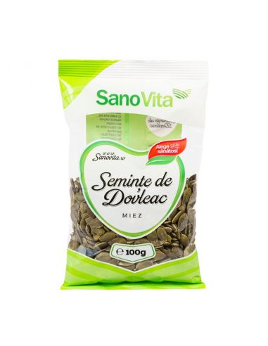SEMINTE SI NUCI - Semințe de dovleac 100g, SanoVita, sinapis.ro