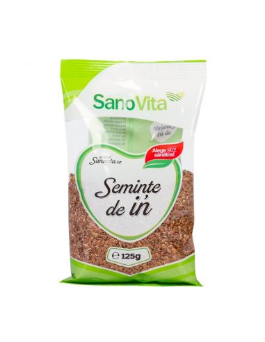 SEMINTE SI NUCI - Semințe de in 125g, SanoVita, sinapis.ro