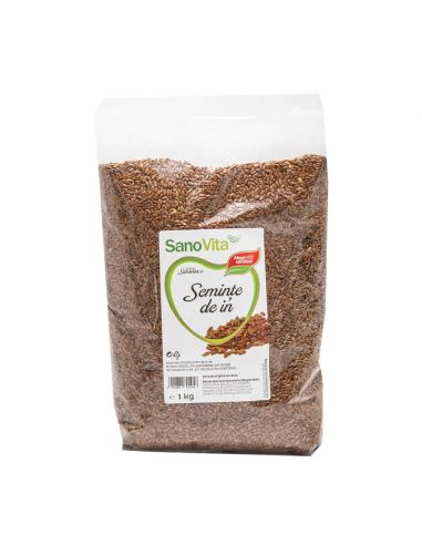 SEMINTE SI NUCI - Semințe de in 1kg, SanoVita, sinapis.ro