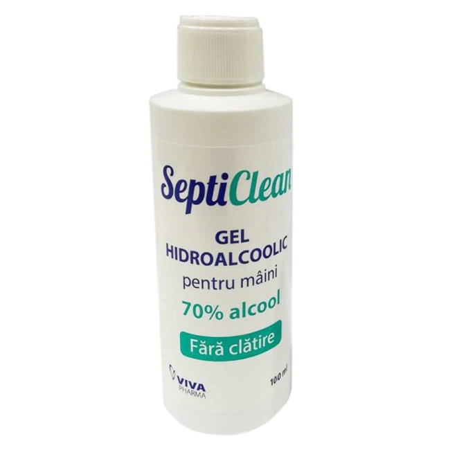 Igienizanti - Septiclean gel hidroalcoolic mâini, 100 ml, Viva Pharma, sinapis.ro