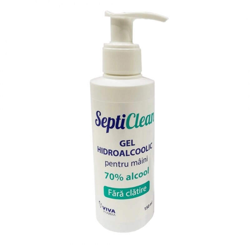 Igienizanti - Septiclean gel hidroalcoolic mâini, 150 ml, Viva Pharma, sinapis.ro