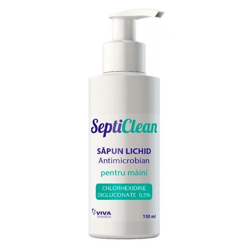 Igienizanti - Septiclean săpun lichid antimicrobian pentru mâini, 150 ml, Viva Pharma, sinapis.ro