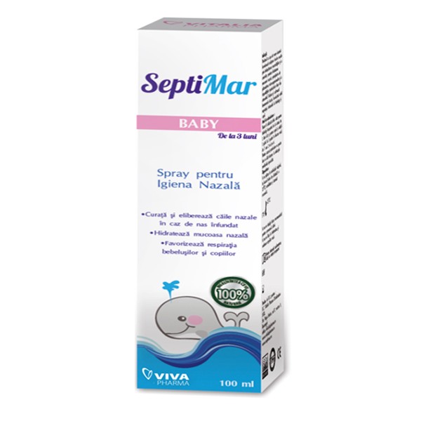 Solutii nazale - Septimar baby apă de mare izotonă, 100 ml, Viva Pharma, sinapis.ro