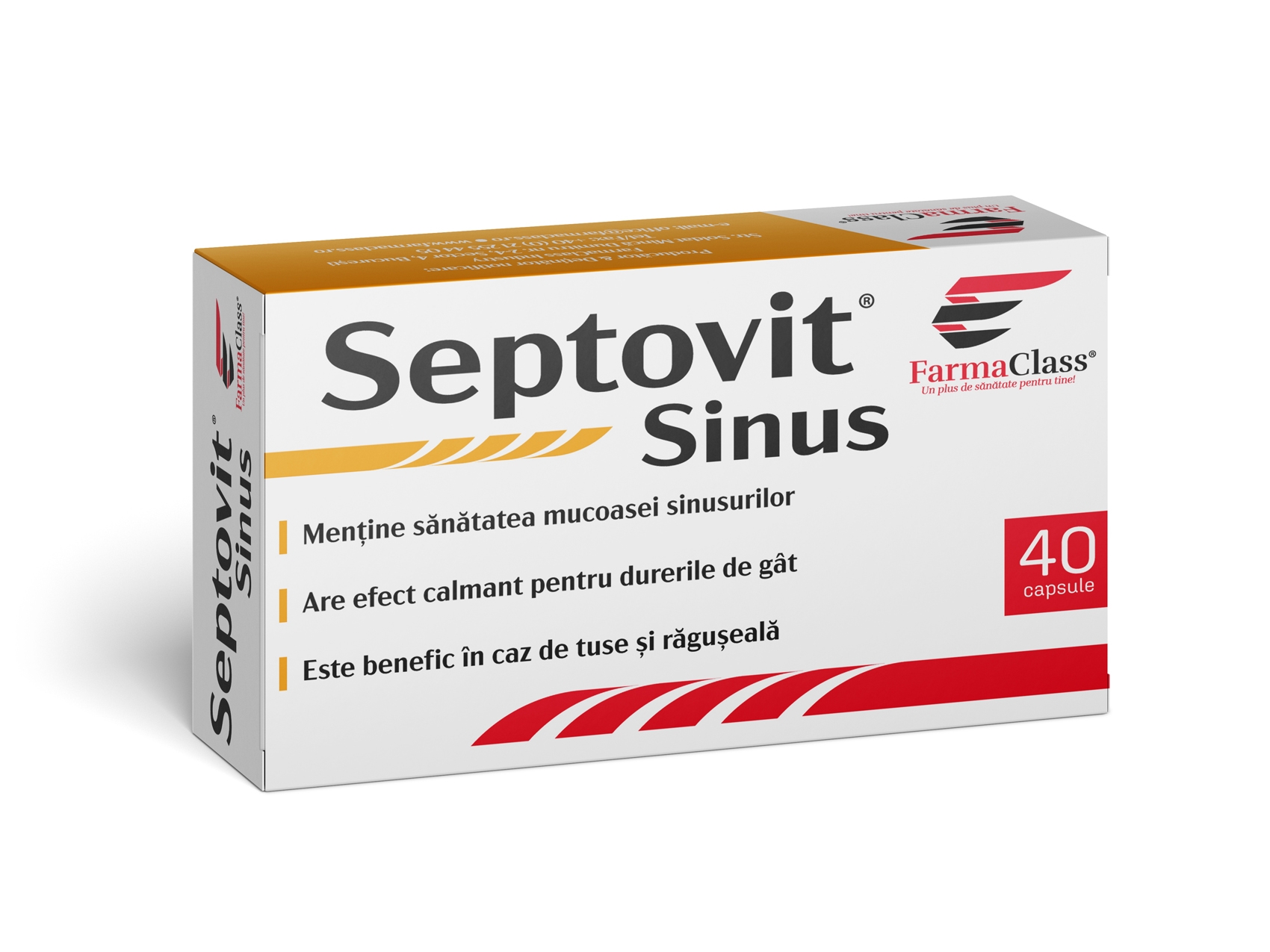 Respiratie usoara - Septovit Sinus 40 capsule, FarmaClass, sinapis.ro
