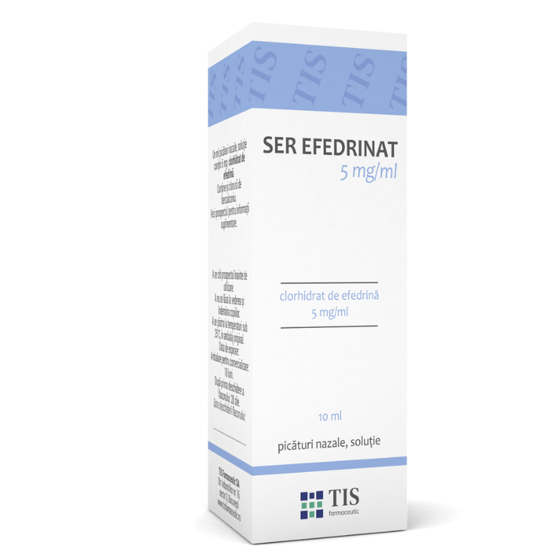 Solutii nazale - Ser efedrinat  0,5%, picături nazale, 10 ml, Tis, sinapis.ro
