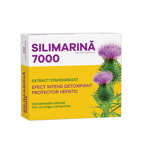Protectoare hepatice - Silimarina 7000, 30 comprimate, Fiterman, sinapis.ro