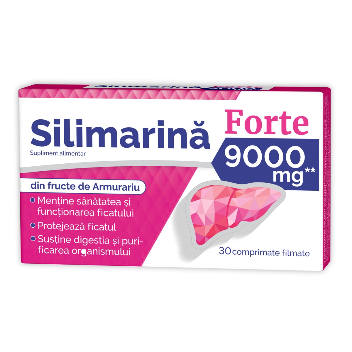 SUPLIMENTE - Silimarină Forte 9000 mg, 30 comprimate, Natur Produkt, sinapis.ro